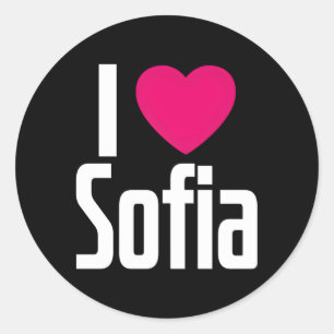 Adesivo Redondo Eu Adoro Sofia K Ele I Sofia