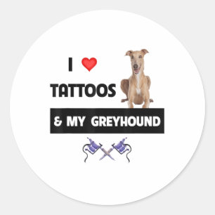 Adesivo Redondo Eu Adoro Tatuagens E Minha Tatuagem De Cachorro De