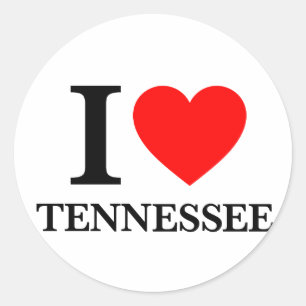 Adesivo Redondo Eu Adoro Tennessee