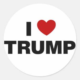Adesivo Redondo Eu Adoro Trump
