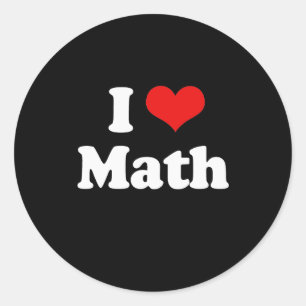 Adesivo Redondo Eu Adoro Tsht De Matemática