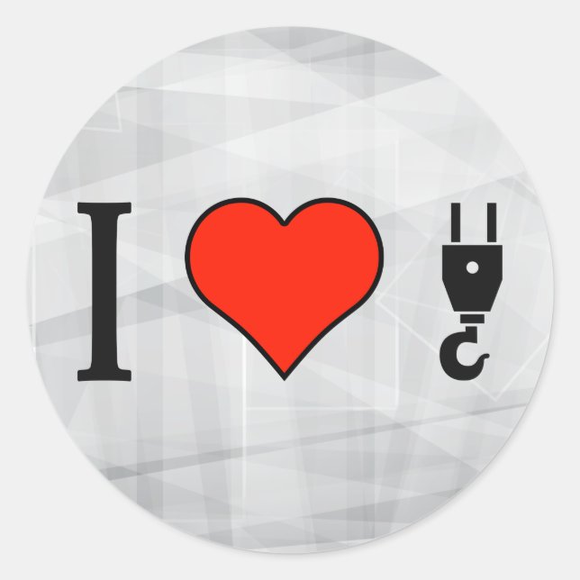 Adesivo Redondo Eu Adoro Usar Um Gancho De Uma Grua (Frente)