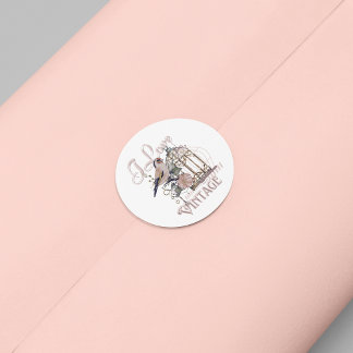 Adesivo Redondo Eu Adoro Vintage