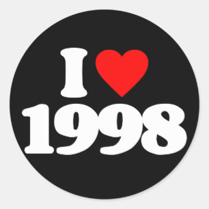 ADESIVO REDONDO EU AMO 1998