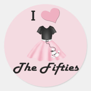 Adesivo Redondo Eu amo a 50