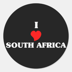 Adesivo Redondo Eu amo a África do Sul