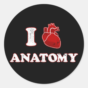 Adesivo Redondo eu amo a anatomia