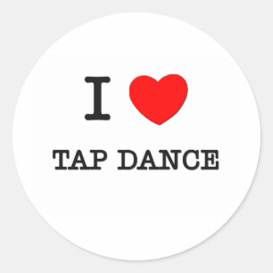 Adesivo Redondo Eu amo a dança de torneira
