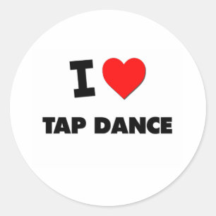 Adesivo Redondo Eu amo a dança de torneira
