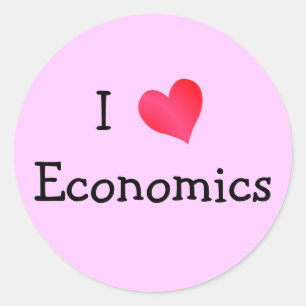 Adesivo Redondo Eu amo a economia