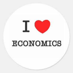 Adesivo Redondo Eu amo a ECONOMIA