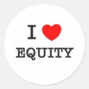 Adesivo Redondo Eu amo a equidade