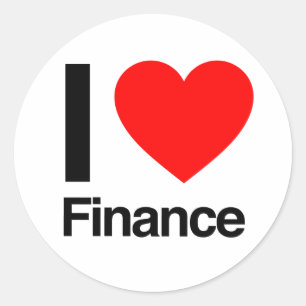 Adesivo Redondo eu amo a finança
