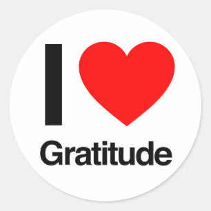 Adesivo Redondo eu amo a gratitude
