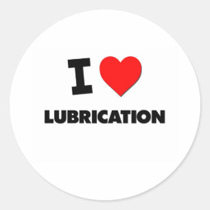 Adesivo Redondo Eu amo a lubrificação
