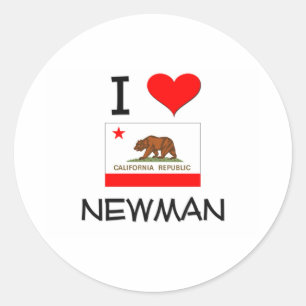 Adesivo Redondo Eu amo a NEWMAN California