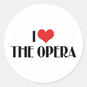 Adesivo Redondo Eu Amo A Ópera