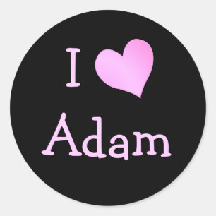 Adesivo Redondo Eu amo Adam