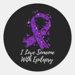 Adesivo Redondo Eu Amo Alguém Que Lida Com A Consciência Da Epilep