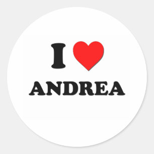 Adesivo Redondo Eu amo Andrea