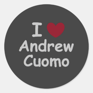 Adesivo Redondo Eu Amo Andrew Cuomo