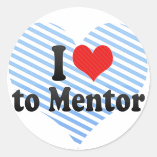 Adesivo Redondo Eu amo ao mentor