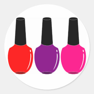 Adesivo Redondo Eu Amo Arte Polonesa Vermelha Rosa Rosa Púrpura Na