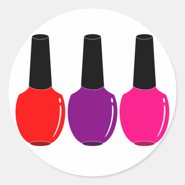 Adesivo Redondo Eu Amo Arte Polonesa Vermelha Rosa Rosa Púrpura Na (Frente)