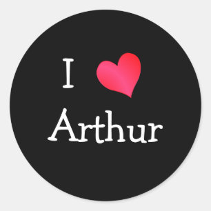 Adesivo Redondo Eu amo Arthur
