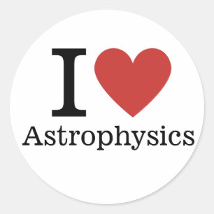 Adesivo Redondo Eu ❤️ Amo Astrofísica STICKER