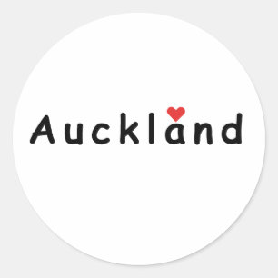 Adesivo Redondo eu amo Auckland