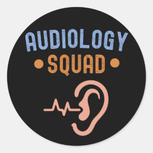 Adesivo Redondo Eu Amo Audiologia, Equipe de Audiologia
