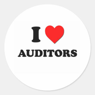 Adesivo Redondo Eu amo auditores