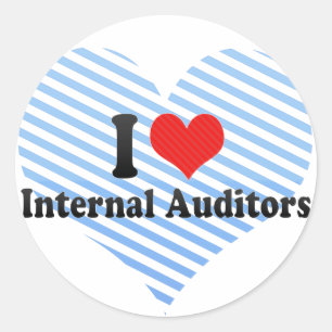 Adesivo Redondo Eu amo auditores internos