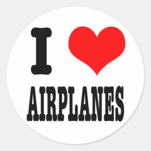 ADESIVO REDONDO EU AMO AVIÕES
