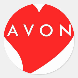 Adesivo Redondo Eu Amo AVON
