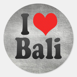 Adesivo Redondo Eu Amo Bali, Índia. Mera Pyar Bali, Índia
