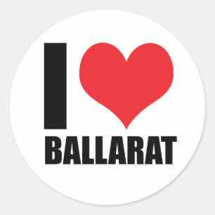 Adesivo Redondo Eu amo Ballarat