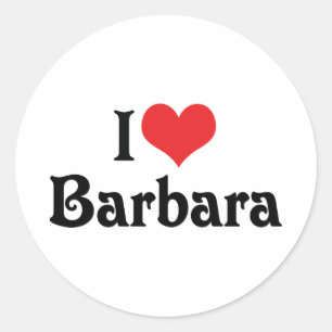 Adesivo Redondo Eu Amo Barbara