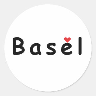 Adesivo Redondo Eu amo Basel
