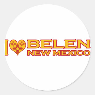 Adesivo Redondo Eu Amo Belen, NM