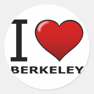 ADESIVO REDONDO EU AMO BERKELEY, CA - CALIFÓRNIA