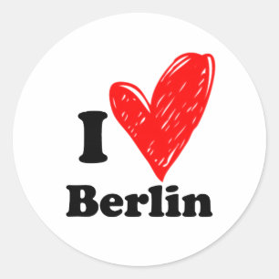Adesivo Redondo Eu amo Berlim