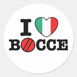 Adesivo Redondo Eu Amo Bocce