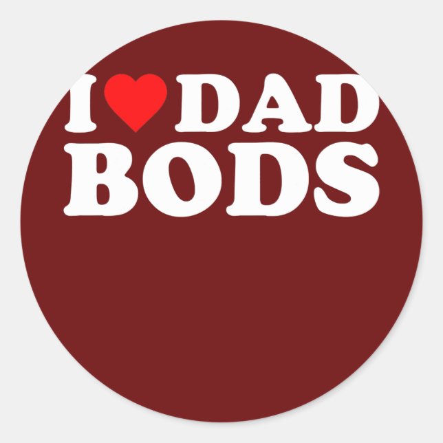 Adesivo Redondo Eu Amo Bods Pais (Frente)