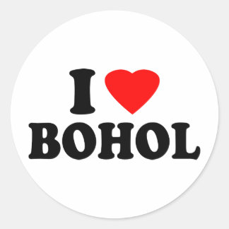 Adesivo Redondo Eu Amo Bohol