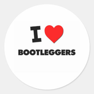 Adesivo Redondo Eu amo Bootleggers