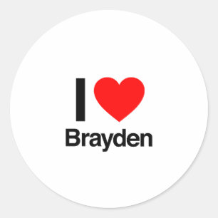 Adesivo Redondo eu amo brayden