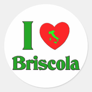 Adesivo Redondo Eu amo Briscola