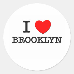Adesivo Redondo Eu Amo Brooklyn